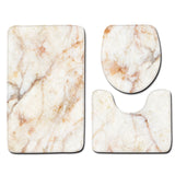 Set 3 Pièces Salle de Bain – Motif Marbre Élégant | Tapis & Contour WC 4