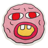 Tapis Rond Touffeté Visage Émoji Cartoon – Original et Ludique 6