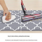 Set Tapis de Cuisine PVC Anti-Fatigue Motif Marocain – Rouge et Bleu 2