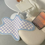Tapis Forme Étoile Motif Damier Noir & Blanc – Chambre & Salon 3