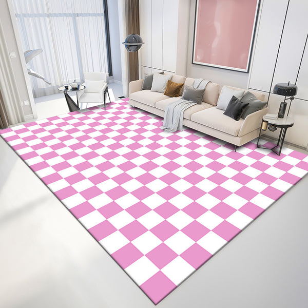 Tapis Rectangulaire Damier Coloré Grand Format