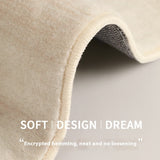 Tapis Rond Luxe – Motif Floral Sculpté Crème & Or | Salon Chambre 3