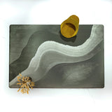 Tapis Rectangulaire Motif Vagues Abstraites Colorées – Terracotta, Vert 8