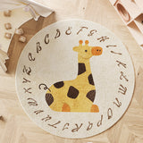 Tapis Rond Enfant Animaux & Alphabet – Chambre Bébé & Éveil – Plusieurs Motifs 7