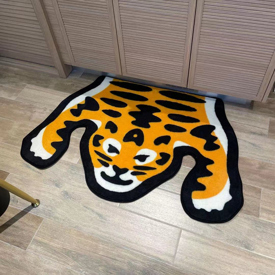 Tapis Forme Léopard & Canard Cartoon Kawaii – Chambre & Salon — Tapinna®
