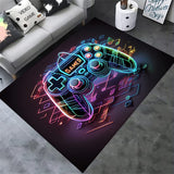 Tapis Gaming Floqué Manette Néon Chambre Ado Gamer Noir 6