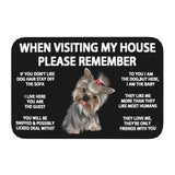 Tapis Entrée Humour Règles de la Maison Chien Imprimé TPE 17
