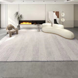 Tapis Rectangulaire Style Crème Géométrique – Salon Table Basse 8