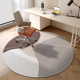 Tapis Rond Velours Cristal Motif Abstrait – Salon & Bureau 13