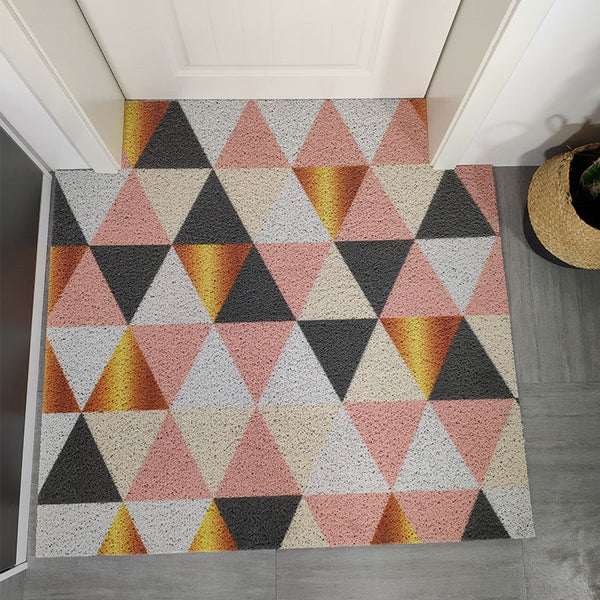 Tapis Géométrique Triangles Multicolores – Salon & Chambre – Style Scandinave