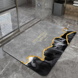 Tapis de Bain Diatomite Marbre Doré – Séchage Rapide 13