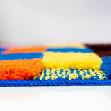 Tapis Rectangulaire Floqué Coloré – Motif Géométrique Bohème | Chambre Salle de Bain 2