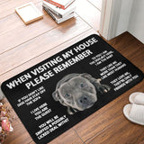 Tapis Entrée Humour Règles de la Maison Chien Imprimé TPE 1
