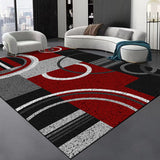 Tapis Rectangulaire Velours Cristal Motif Géométrique Multicolore – Salon & Chambre 10