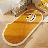 Tapis Runner Ovale Visage Expressif Alien Imitation Cachemire 8