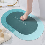 Tapis de Bain Ovale Absorbant Doux – Salle de Bain 25