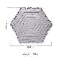 Lotus Hexagonal Gray Floor Mat