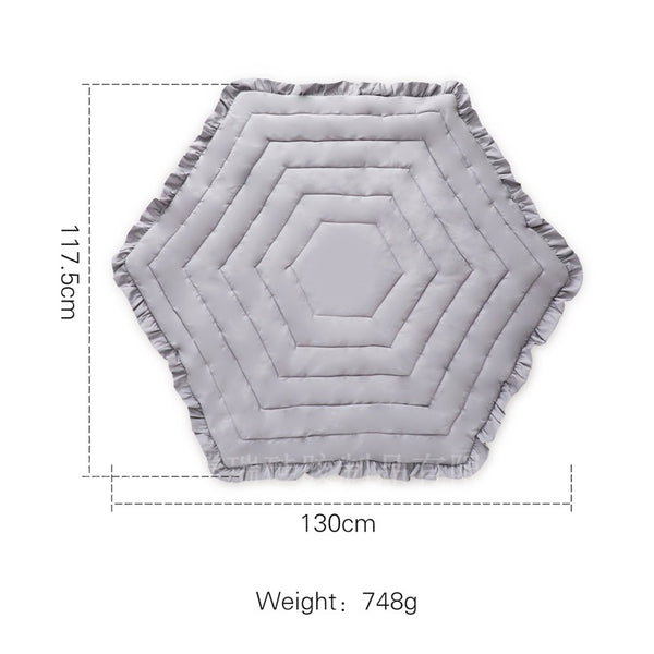 Tapis d'Éveil Bébé Hexagonal Doux – Chambre Enfant & Salle de Jeux