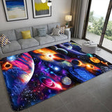 Tapis Imprimé Galaxie Univers 3D Planètes Salon Chambre 7