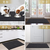 Tapis Chenille Gris Antidérapant Absorbant Entrée Chien Animal 8