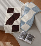 Tapis Damier Losanges – Marron & Blanc / Bleu & Blanc – Entrée & Salle de Bain 5