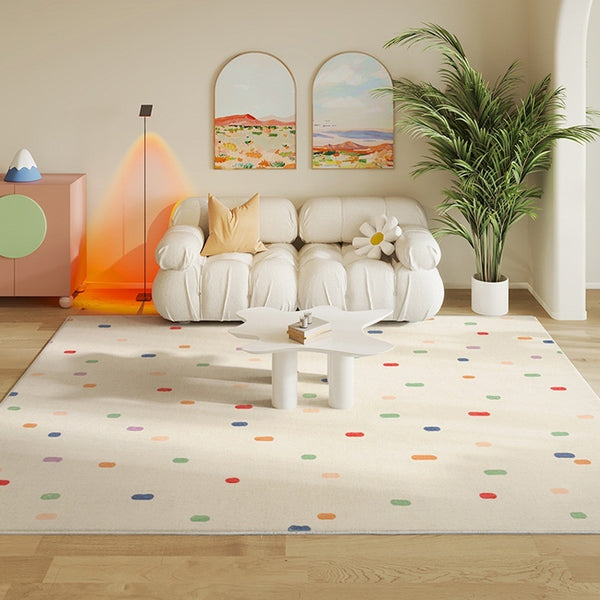 Tapis Imitation Cachemire Pied-de-poule Coloré – Style Nordique