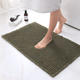 Tapis Salle de Bain Waffle Uni Absorbant Antidérapant Coloré 7