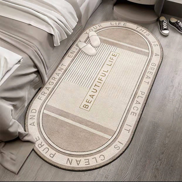 Tapis Ovale Motif Varié Zèbre & Floral – Chambre & Salon