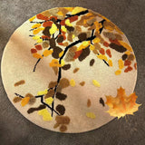 Tapis Irrégulier Nature – Motif Feuilles d'Automne & Fleurs | Salon Chambre 2