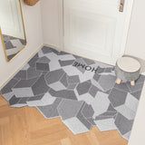 Tapis Découpable Motif Fleurs Nuages Orangés & Beige – Entrée & Salon 1