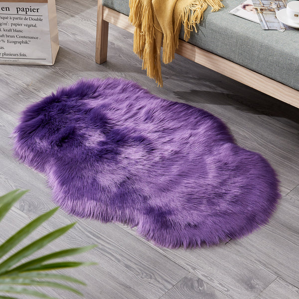 Tapis Ovale Shaggy Uni – Salon, Chambre & Salle de Bain