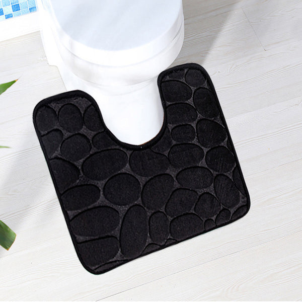 Tapis WC Forme U Antidérapant – Plusieurs Coloris