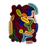 Tapis Forme Irrégulière Laine Abstrait Coloré Pop Art – Salon & Chambre 5