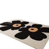 Tapis Floral Cartoon – Fleurs & Feuilles Beige & Rose | Salon Chambre 2