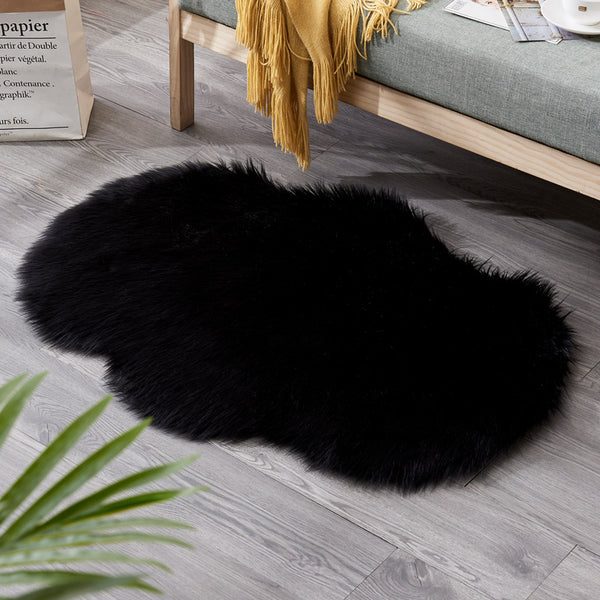 Tapis Ovale Shaggy Uni – Salon, Chambre & Salle de Bain