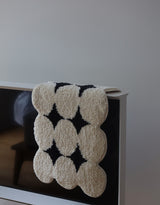 Tapis Touffeté Rond Pois Noirs Blanc Cassé Nordique Luxe Salon 7