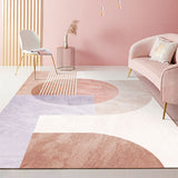Tapis PVC Vinyle Imperméable Motif Abstrait Rose – Salon & Chambre 4