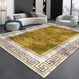Tapis Rectangulaire Velours Cristal Motif Géométrique Multicolore – Salon & Chambre 3