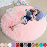 Tapis Rond Shaggy Moelleux Uni – Salon & Chambre 1