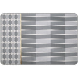Tapis Rectangulaire Géométrique – Lignes Épurées Gris & Bleu | Salon Table Basse 5