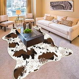 Tapis Forme Irrégulière Peau de Vache Noir & Blanc – Salon & Bureau 11