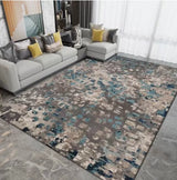 Tapis Rectangulaire Abstrait Contemporain – Gris et Beige 5