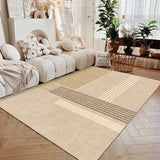 Tapis Rectangulaire Luxe Crème Texturé Multi-designs – Salon 17