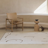 Tapis Abstrait Formes Organiques Contours Style Coréen 4