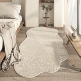 Tapis Forme Irrégulière Nuage Façon Cachemire Beige – Chambre & Salon 4