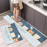 Tapis Cuisine Set 2 Pièces Absorbant Motifs Variés Runner 14