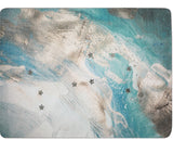 Tapis Salon Luxe Impression Peinture Abstraite Bleu Océan & Or – Grand Format 4