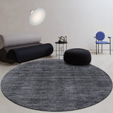 Tapis Rond Géométrique Lignes – Bureau & Salon – Gris & Bleu 5
