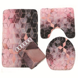 Set Tapis de Bain + Rideau de Douche Imprimé – 3 Pièces 5