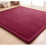 Tapis Velours Uni Épais – Couleurs Douces & Confort Tatami | Salon Chambre 5